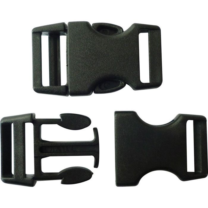 10 fermoirs clips plastique (idéal Créacord) 4cm Noir Créacord