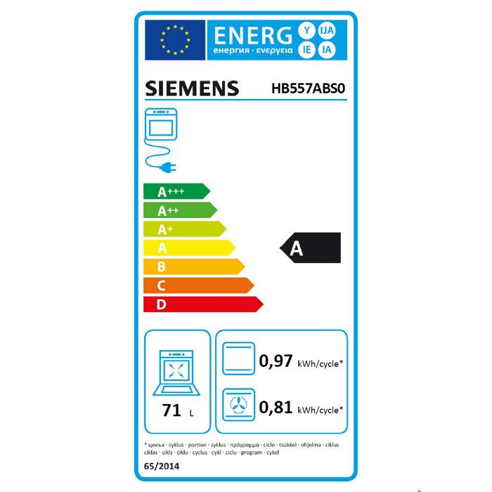 Siemens - four intégrable 71l 60cm a ecoclean1