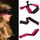 BANDEAU yeux dentelle MASQUE Ruban de soie ROUGE &