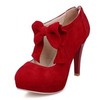 ESCARPIN Tomwell Femme Sexy Suédé Escarpins Bowknot Bout Ro ESCARPIN Tomwell Femme Sexy Suédé Escarpins Bowknot Bout Ro