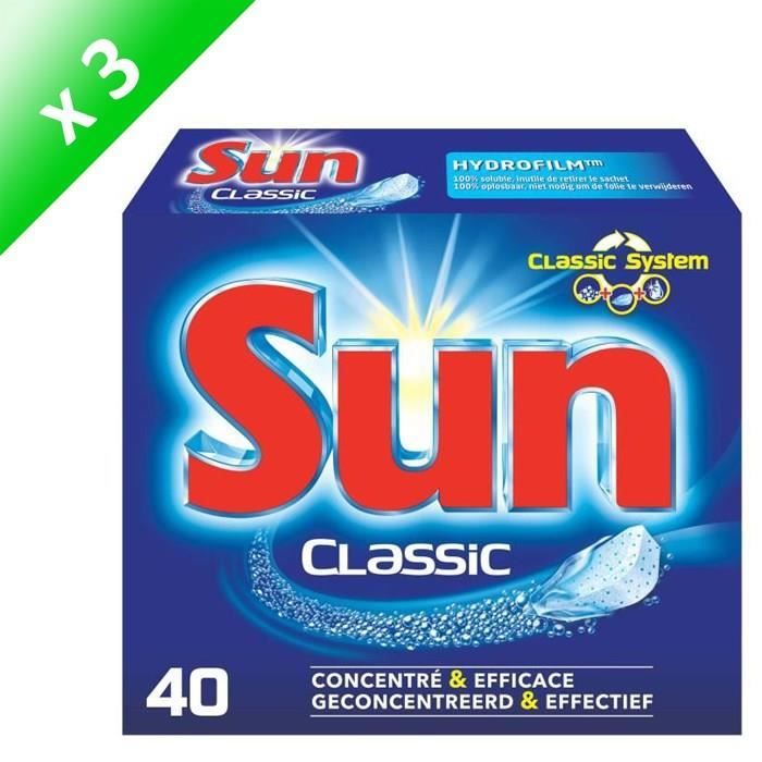 SUN Classics pastilles lave-vaisselle - Lot de 3 x 40
