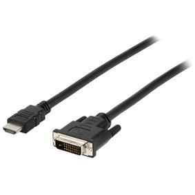 VALUELINE VLCP34800B20 Câble HDMI High Speed Connecteur HDMI - DVI-D 24+1p Mâle 2.00 m Noir