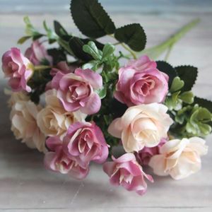 1 Bouquet De Fleur Artificielle Plante Mariage Maison Décoration Jardin 9 Style Flower Rose Pink