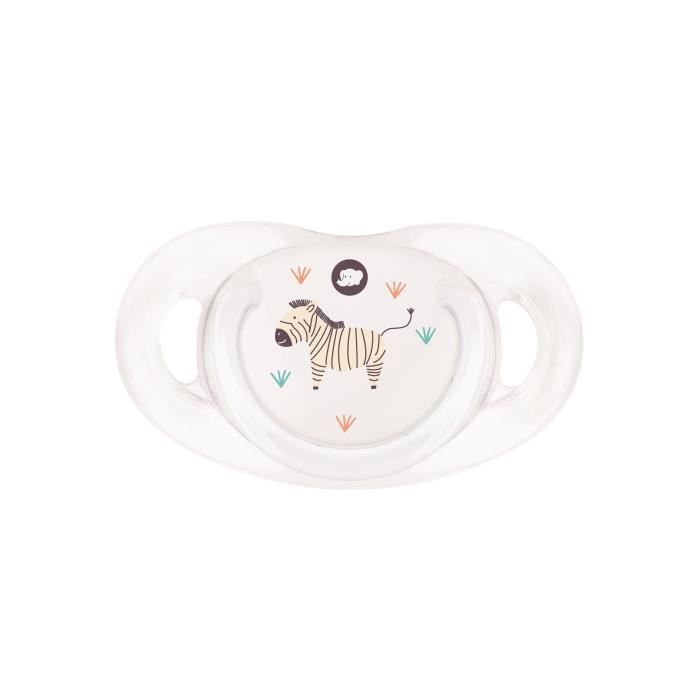 Sucette dental safe - silicone 0/6M - X1 - Blanc (bouton décoré)
