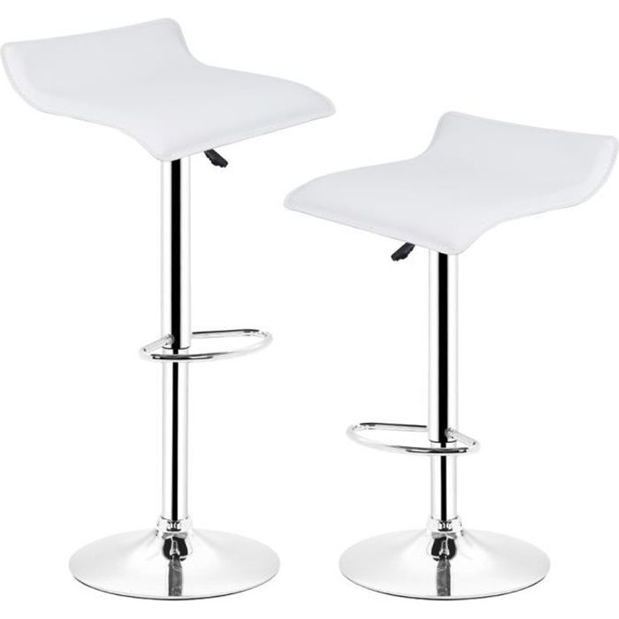 Lot De QualitéLivraison 80Chaise 2 Hauteur Bar En Blanc Cm Rapideme Et Réglable 60 Tabourets Haute Pivotant wZuTkOPXi