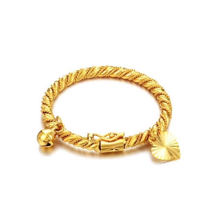 Petit or jaune bracelet 18k rempli enfant ouvrante cadeau bangle bébé