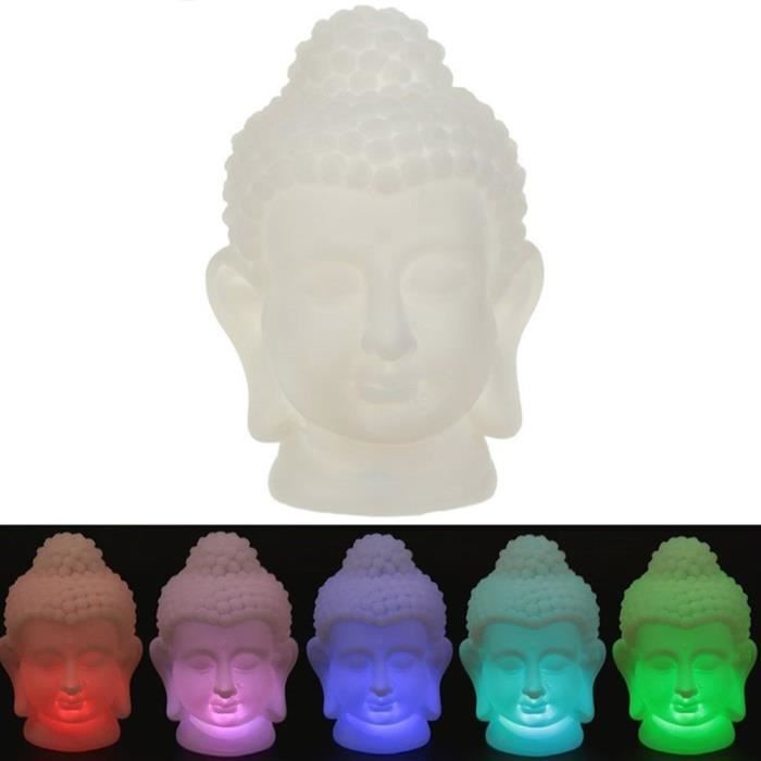 Bouddha De Blanche Couleur Change Led Lampe gbf6y7