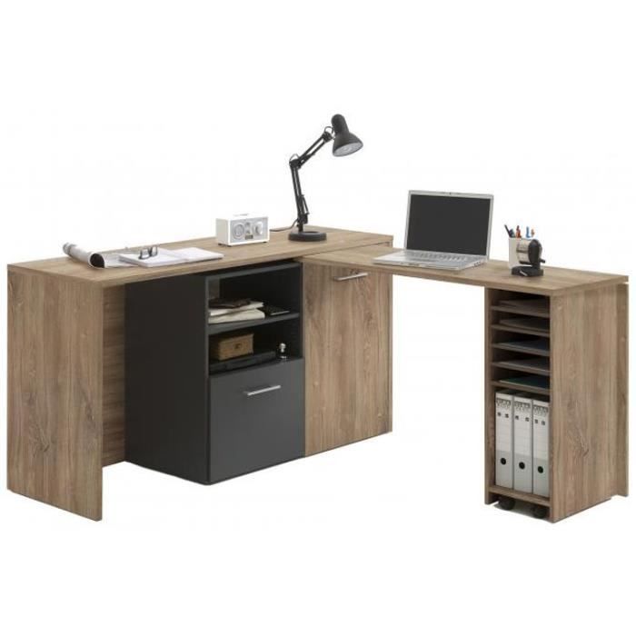bureau d'angle rétractable avec rangements jill - achat / vente