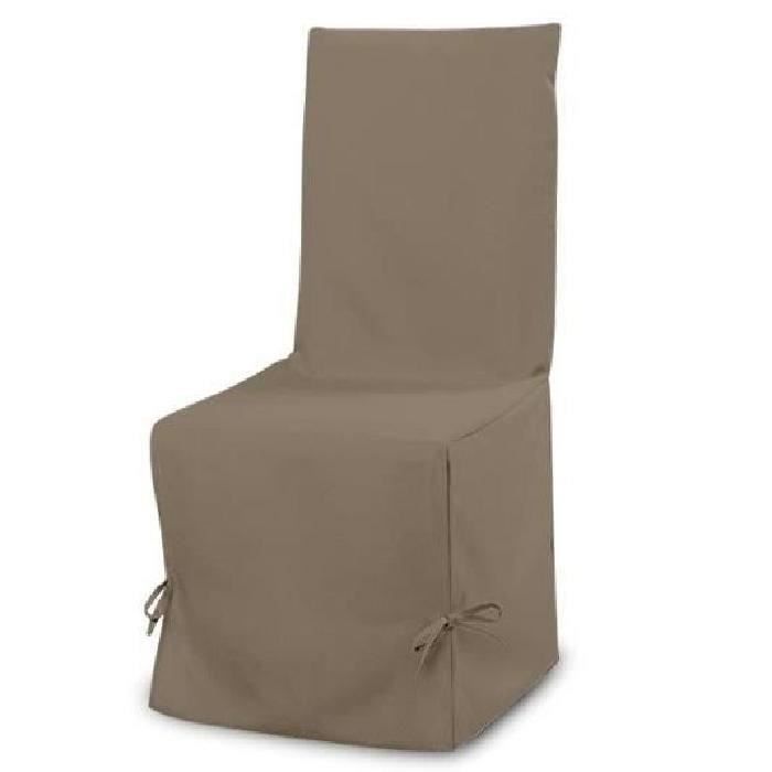 SOLEIL D'OCRE Housse de Chaise PANAMA Taupe 37x50cm