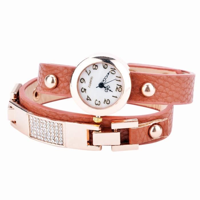 Montre,Bracelet Femme Bracelet En Cuir Montre,Brac