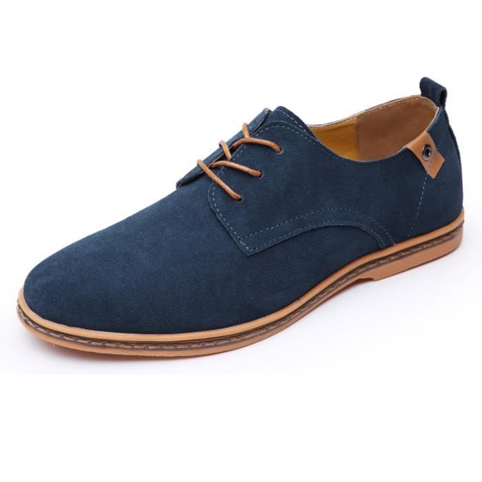 Chaussures de ville homme cuir Suede DERBY Noir Noir Bleu Achat