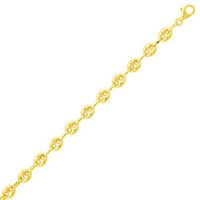 BRACELET - GOURMETTE Bracelet En Or Jaune Maille Grain De Café Y6100... BRACELET - GOURMETTE Bracelet En Or Jaune Maille Grain De Café Y6100...