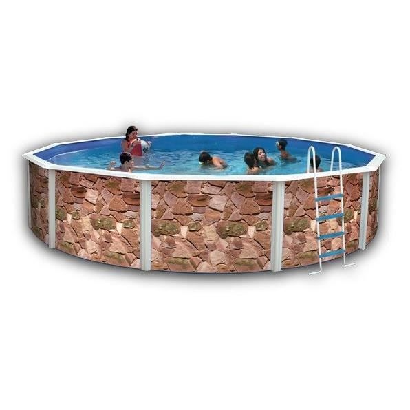 ROCALLE Piscine en acier circulaire 640x120