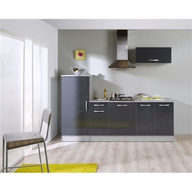 BAHIA Cuisine complète 2m40 - Gris brillant
