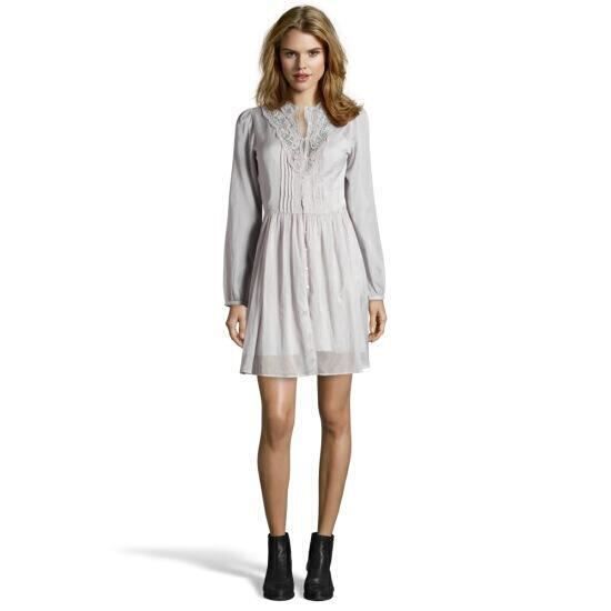 Pepe Jeans Robe María Gris Clair Fond De Robe Amovible Gris