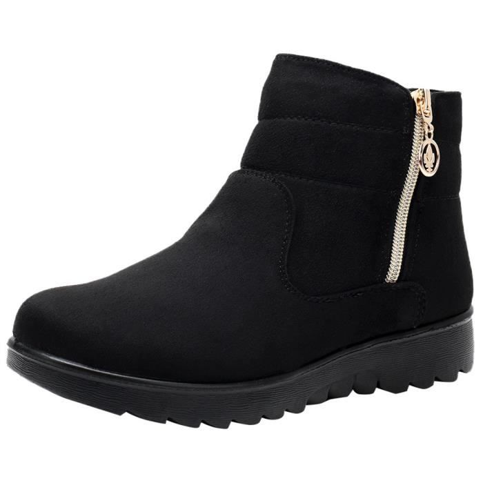Chaussures Hiver Moyen confor2198 Casual Femmes Neige Bottine Chaud Femme Boot aged Bottes q0OxwqFp