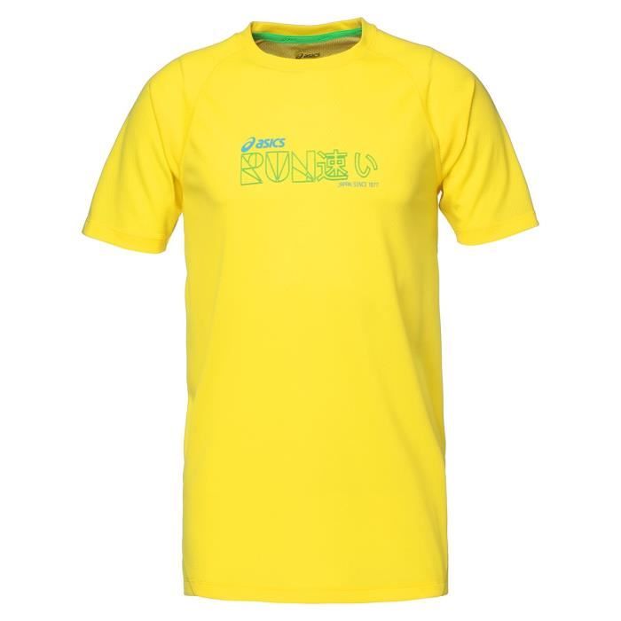 ASICS Tee shirt manches courtes Homme - Jaune