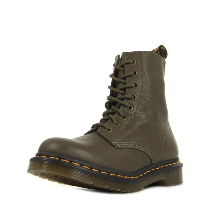 DR. MARTENS Bottines Cuir Chaussures Femme Kaki femme ...