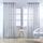 Paire de Rideau Voilages 100*250cm Feuillet Gris