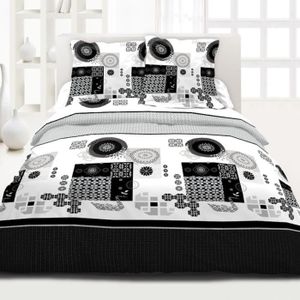 Housse de couette noir et rouge - Achat / Vente Housse de ...