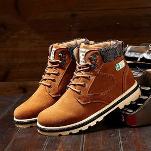 Haut-top chaussures homme bottes d'hiver de fourrure hiver ...