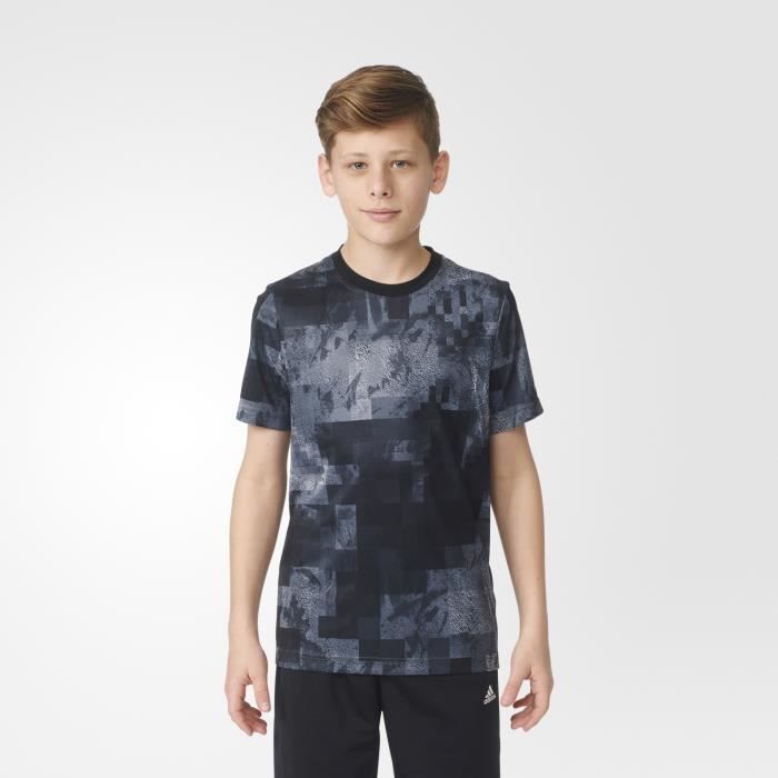 ADIDAS T-shirt YB T AOP - Garçon - Gris