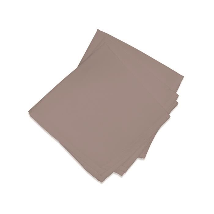 SOLEIL D'OCRE Lot de 3 serviettes de table ALIX - Marron Moka