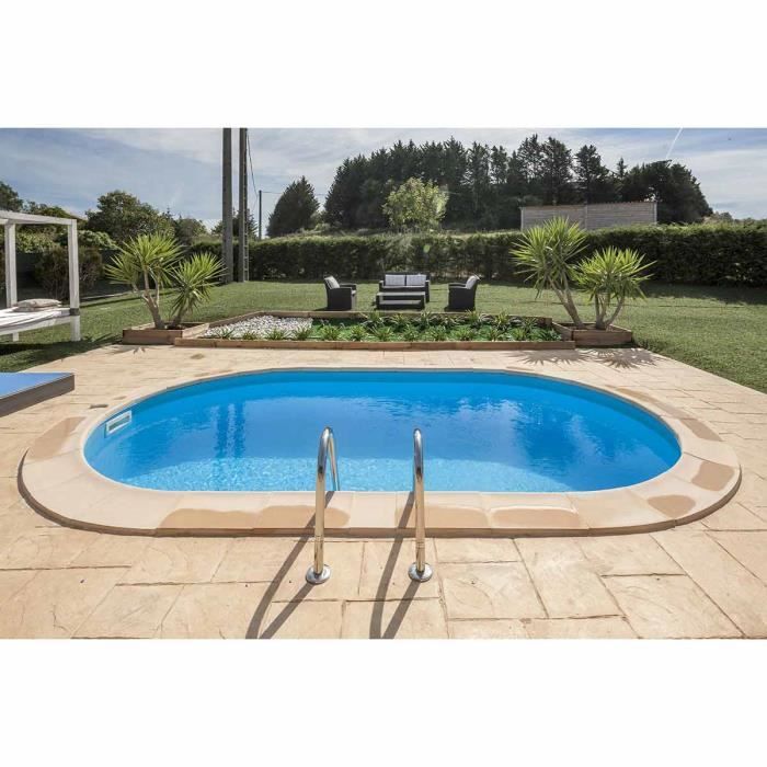 Kit Piscine Enterrée Acier Ovale 600 X 320 X 150 Cm Nc Achat