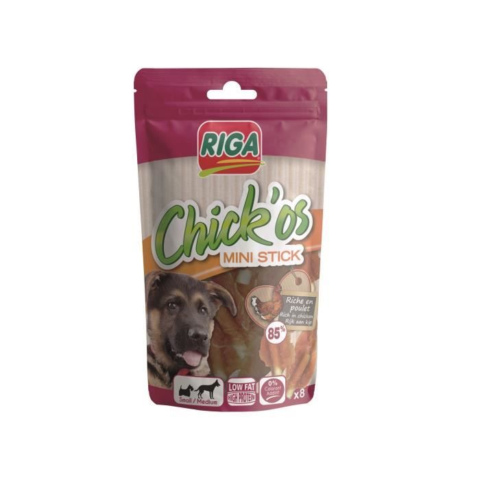 RIGA Chick'os Filet de poulet - Stick mini x 8 - Sachet 65 g