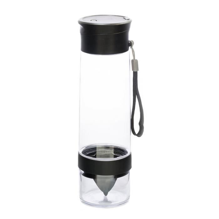 YOKO DESIGN Bouteille détox avec presse-argumes noir
