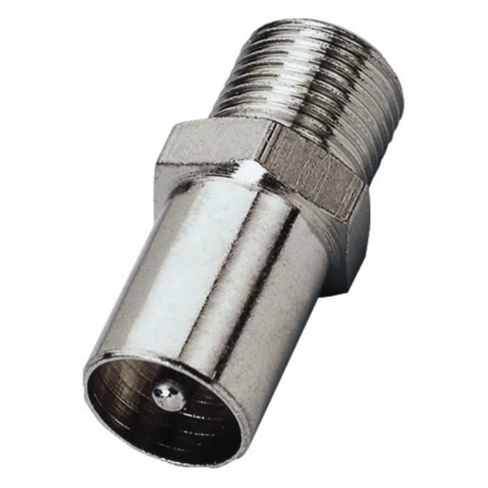 Adaptateur D'Antenne Satellite BestPlug - Angle 90° Femelle Vers Femelle - Compatible 4K/UHD - Métal