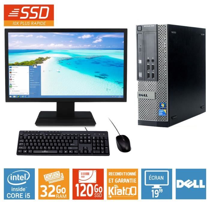 Pc Bureau Dell Optiplex 790 Intel Core I5 32 Go Ram 120 Go Disque