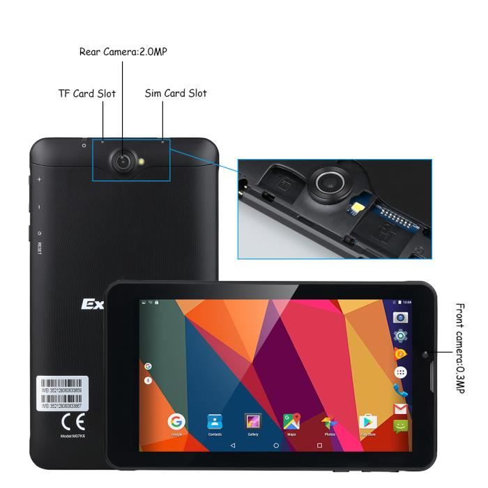 Tablette Tactile - 7.0" HD - Excelvan M07K62