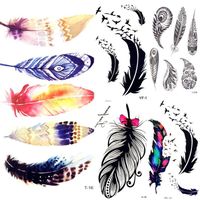TATOO - BIJOU DE CORPS 5 morceaux Été Aquarelle Plume Oiseau Tatouage Tem TATOO - BIJOU DE CORPS 5 morceaux Été Aquarelle Plume Oiseau Tatouage Tem
