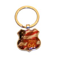 PORTE-CLÉS Porte-clés Route 66 Flag PORTE-CLÉS Porte-clés Route 66 Flag