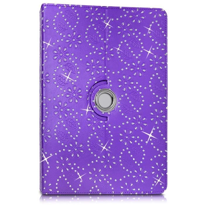 Etui Support Universel L Diamant Violet pour Tablette1