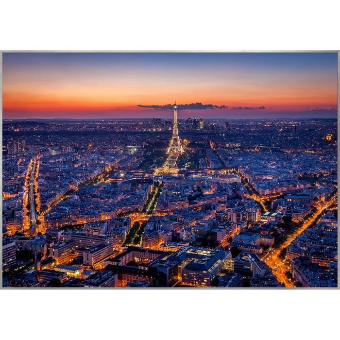 Tableau déco Affiche contrecollée 70x100 - Paris vue aérienne