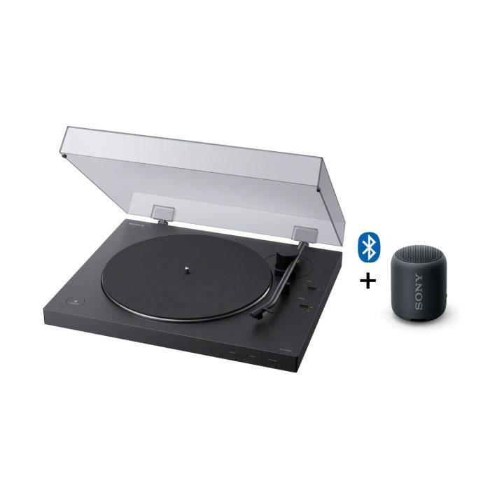 SONY PS-LX310XB + SRS-XB12 - Platine Vinyle Bluetooth + Enceinte sans fil Extra Bass SRS-XB12