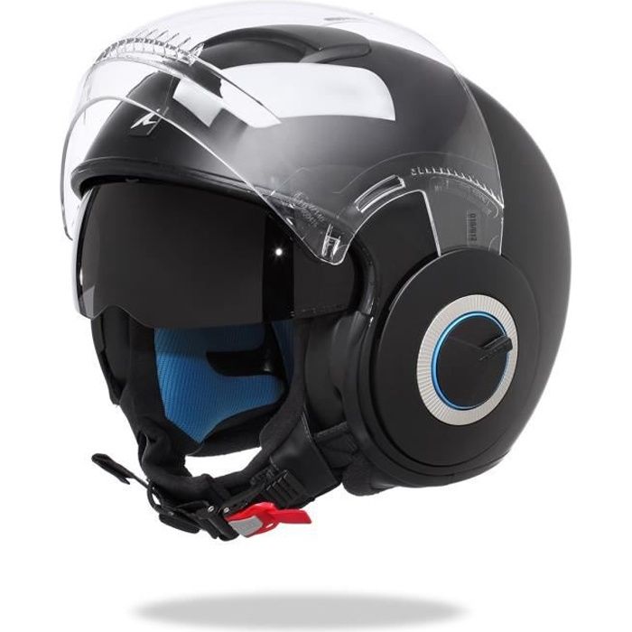 SHARK Nano Casque Moto Jet Noir Mat