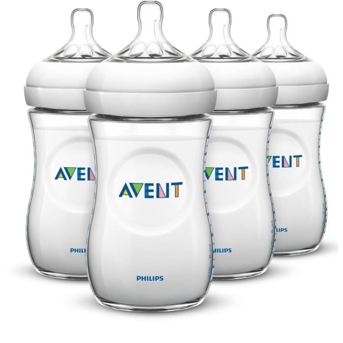 PHILIPS AVENT Biberon Natural alvéolé 260ml x4 SCF693/47