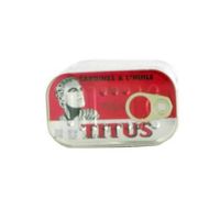 PRODUIT DE SARDINE Titus, Sardines à l'huile, 5 X 1/6 PRODUIT DE SARDINE Titus, Sardines à l'huile, 5 X 1/6