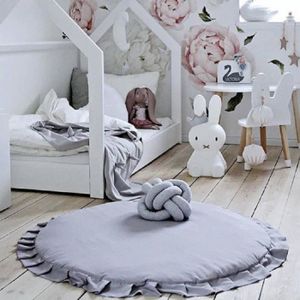 blanc gris 1/ m Tapis D/éveil rond Rabbit Lapin B/éb/é Motif Tapis de couloir chambre d/écoration coton