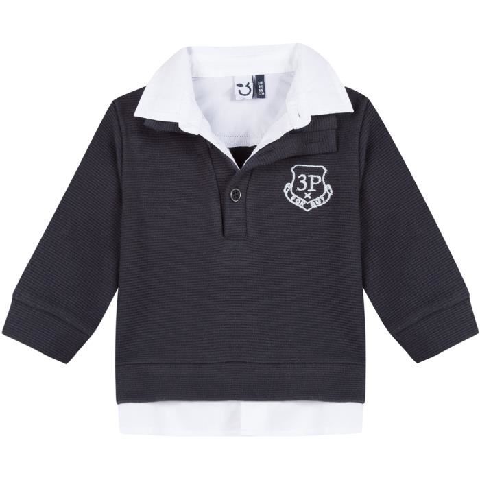 3 POMMES Sweatshirt Bleu Foncé Bébé Garçon