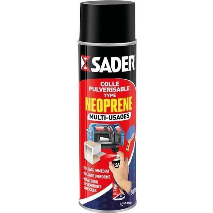 SADER Spray colle aerosol type neoprene multi-usages - 200 ml
