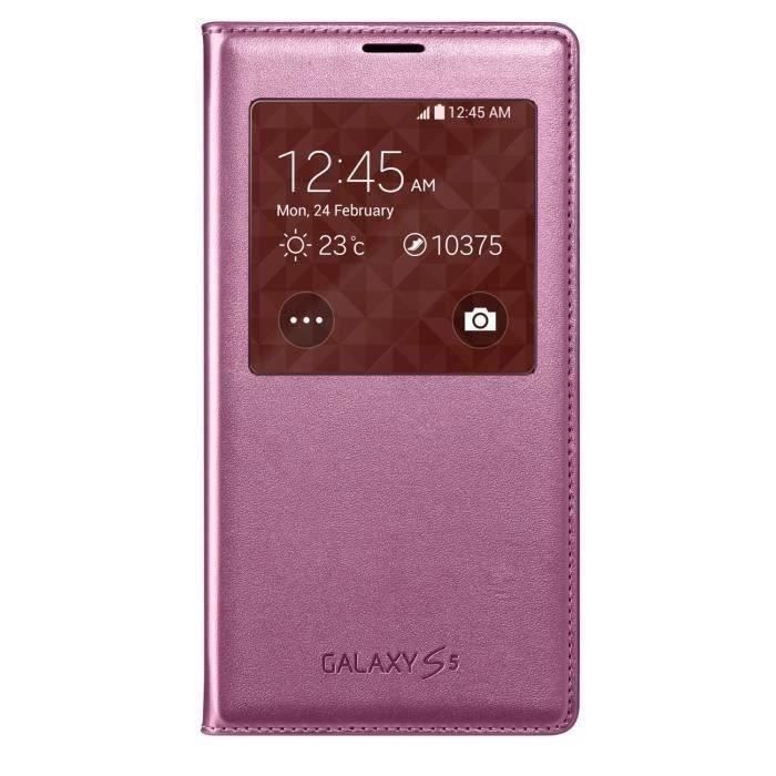 SAMSUNG Galaxy S5 coque S View - Rose