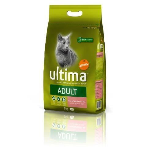 ULTIMA Croquettes au saumon et riz - pour chat - 3KG