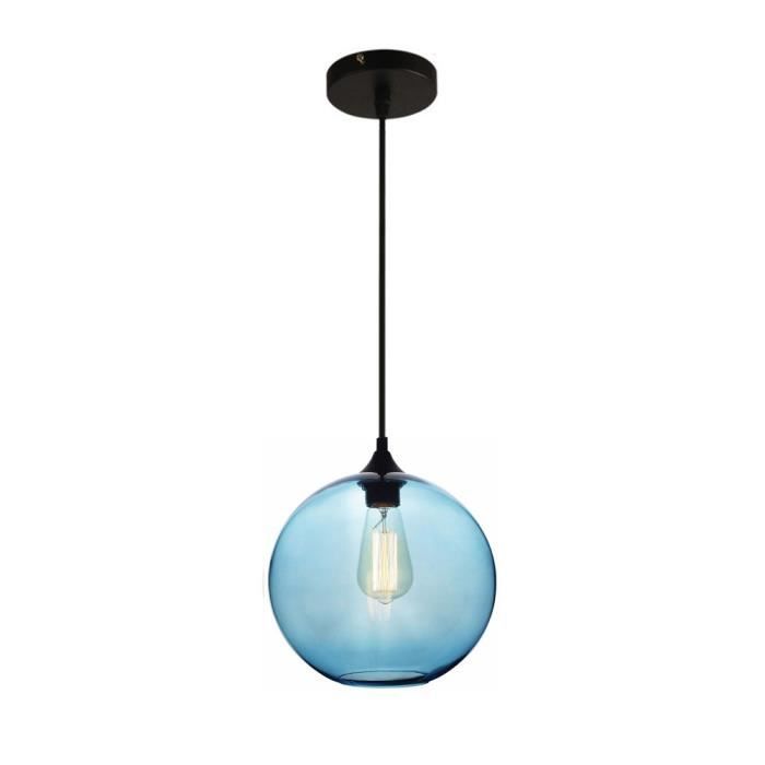 Suspendu Classique Global E27bleu En SphériquePlafonnierBaseAmpoule Luminaire Verre rBECexoQdW