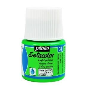 Peinture Tissu Setacolor Tissus Clairs Vert Flu Achat Vente