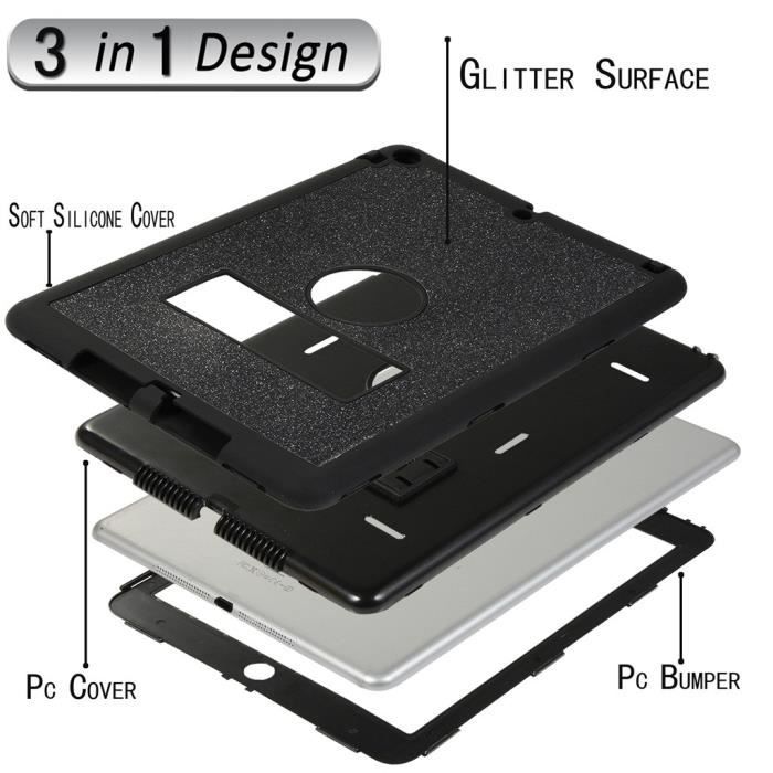 Couverture de cas de support robuste anti-chute3