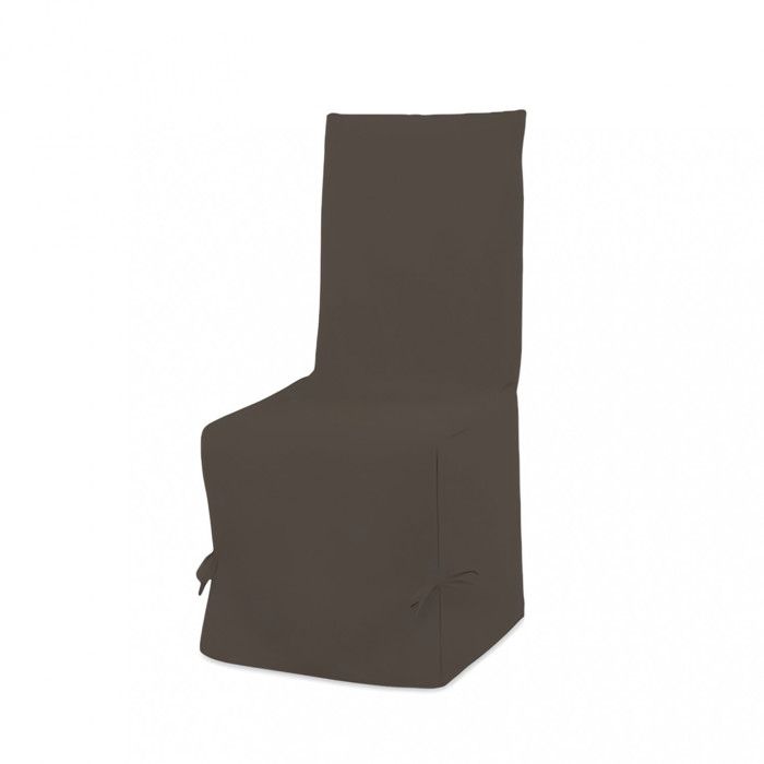 SOLEIL D'OCRE Housse de chaise Panama 50 cm taupe